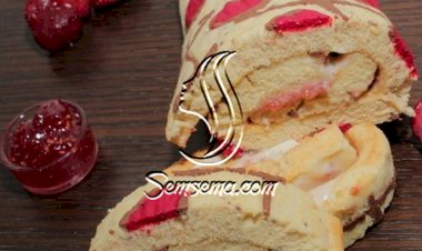 كيك السويسرول بالفيديو