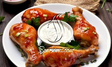 دجاج بوفالو مشوي مع تغمسية الجبن