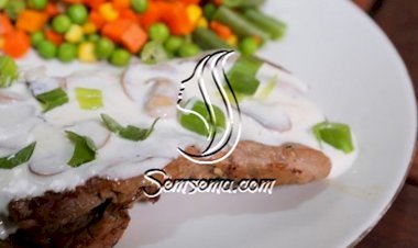 ستيك بالفطر والكريمة بالفيديو