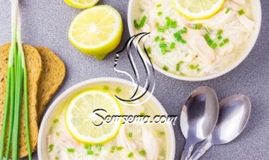 شوربة الدجاج على الطريقة اليونانية