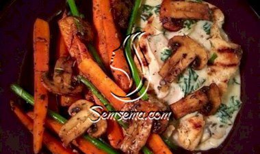 صدر دجاج بالصوص الأبيض والسبانخ