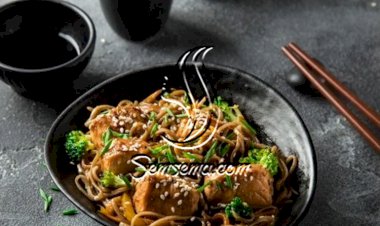 نودلز مع السلمون لرجيم مثالي