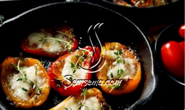 فلفل محشو بالأرضي شوكي و الدجاج للرجيم