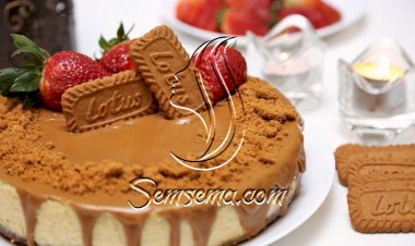 تشيز كيك اللوتس بالفيديو