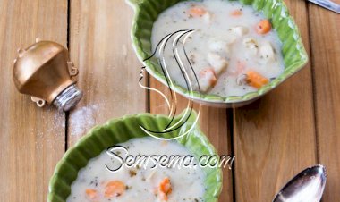 شوربة كريمة الدجاج الشهية