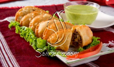 سمبوسة باللحم المفروم بالفيديو