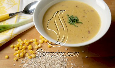 شوربة الذرة والشوفان بالفيديو