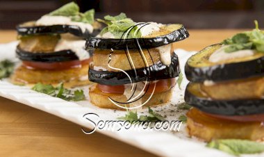 سلطة الباذنجان والبطاطس بالفيديو