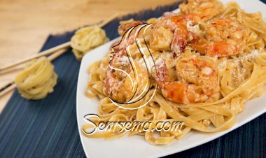 فوتشيني بالروبيان بالفيديو