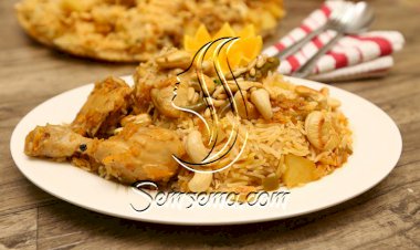 الأرز الكابلي بالبرتقال بالفيديو