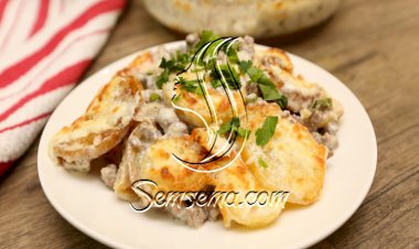 صينية البطاطس بالكريمة بالفيديو