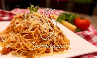 مكرونة بولونيز بالفيديو