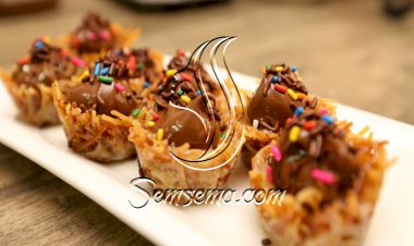 حلى الشعيرية بالنوتيلا بالفيديو