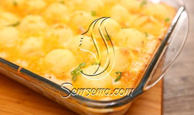 المكرونة بالبشاميل والبطاطس بالفيديو