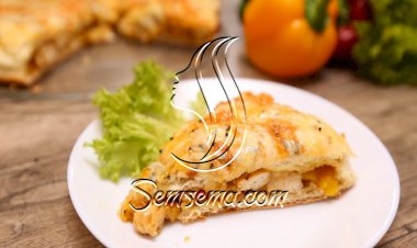 الفطيرة التركية بالدجاج بالفيديو