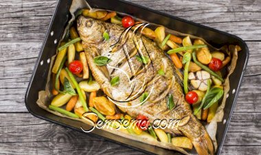 سمك مشوي بالبقدونس