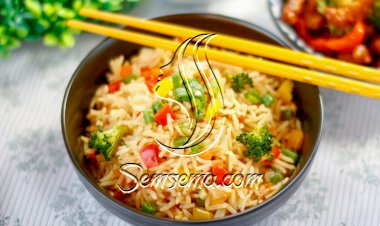 أرز بالخضار لرجيم صحي