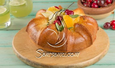 كيك الفانيلا والليمون