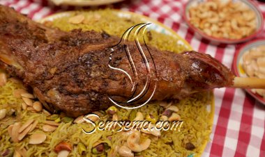 فخذة الخروف المشوي بالفيديو