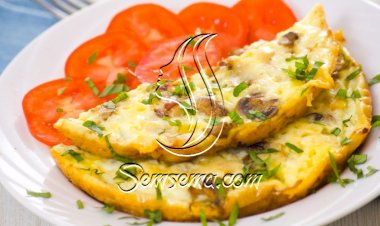 بيض مقلي بالفطر