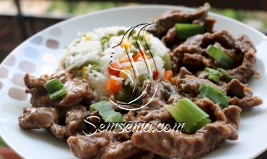 اللحم بالثوم والزنجبيل