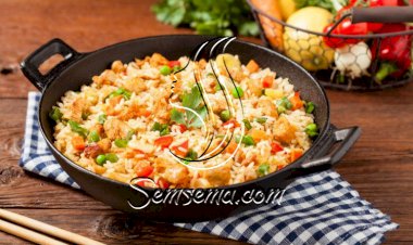 رز مقلي بالخضار