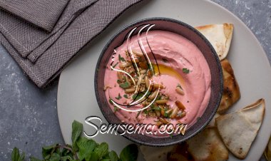 تغميسة الحمص والشمندر