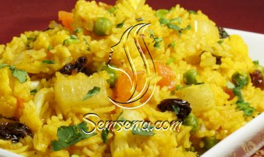 أرز بالبطاطس والزعفران