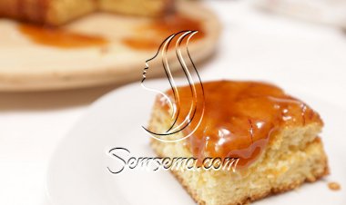 كيكة الزعفران مع التوفي بالفيديو