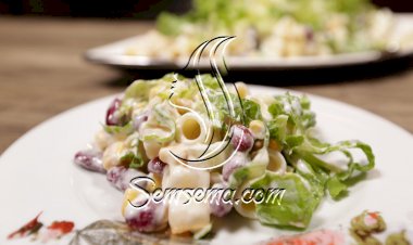 سلطة المكرونة بالفيديو