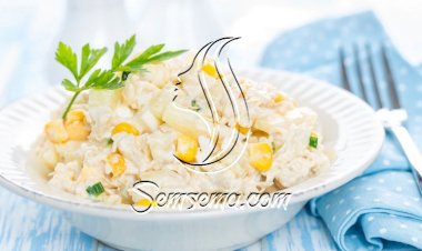 سلطة الدجاج بالذرة والمايونيز