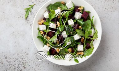 سلطة الشمندر والجرجير للرجيم