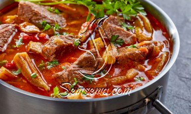 طاجن البامية بالفرن