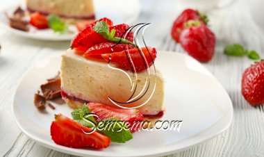تشيز كيك بالفراولة بدون فرن