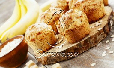 كب كيك الشوفان مع الموز