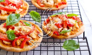 ميني بيتزا الدجاج