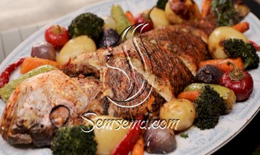 سمكة محشية بالفرن بالفيديو