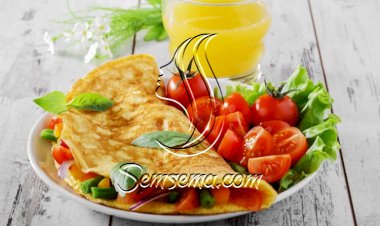 بيض الأومليت مع الخضار