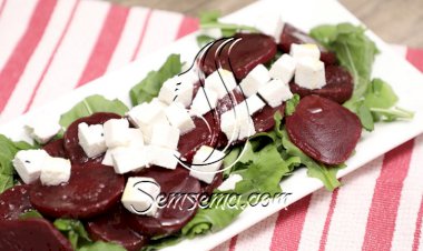 سلطة الجرجير والشمندر بالفيديو