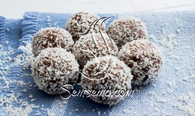 كرات جوز الهند بالشوكولاتة