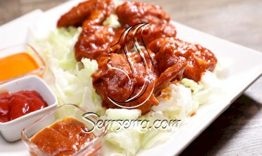 أجنحة الدجاج المتبلة بالفيديو