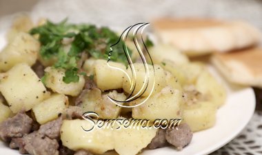مفركة البطاطس باللحم بالفيديو