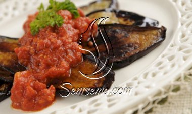باذنجان بالصلصة الحارة والثوم للرجيم
