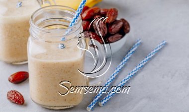 ميلك شيك الحليب والتمر