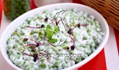 سلطة البازيلا بالزبادي