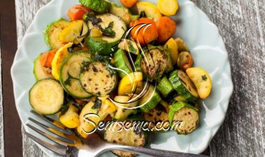 خضار متبلة مشوية بالفرن