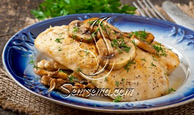 دجاج بالفرن مع الفطر