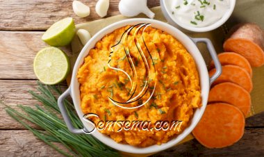 بطاطا حلوة مهروسة بالكريمة