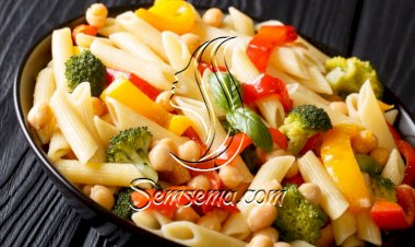 سلطة المكرونة بالحمص لرجيم صحي