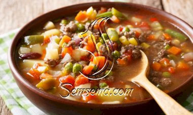 شوربة الخضار باللحم المفروم